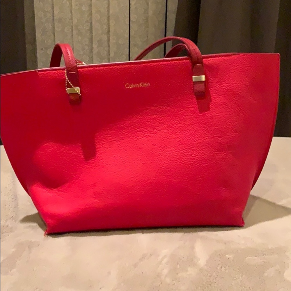 Calvin Klein red shoulder bag